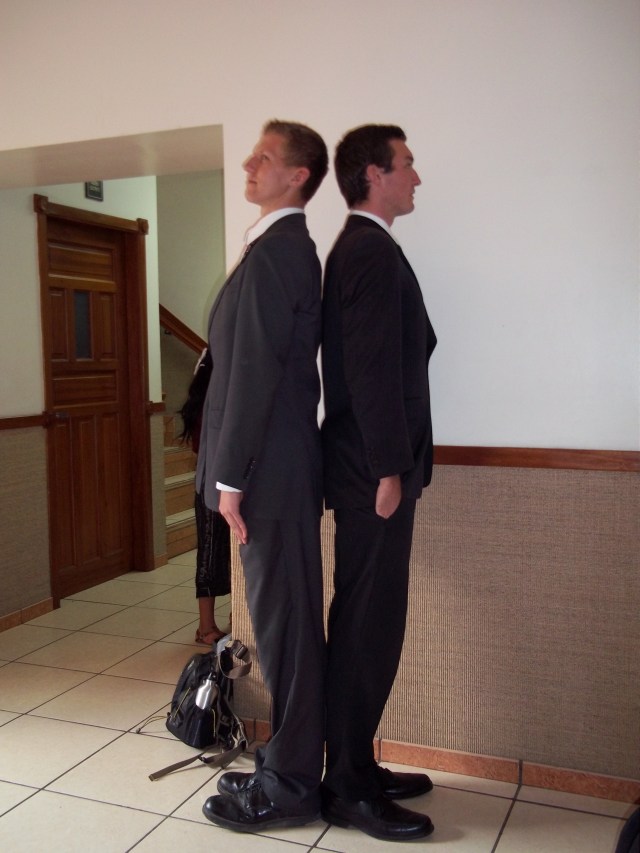 So by the way... I am an inch taller than my companion... just BARELY!! But everyone calls us the two towers... we attract a lot of attention.  