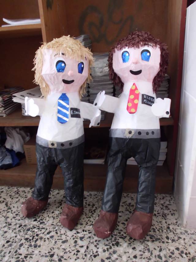 Here we are in piñata form... we made these for a ward activity... it went really well...