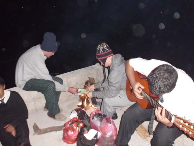 For new years we all went upon our roof, made a campfire, Elder Toleafoa had his guitar, and we sang and jammed until the fireworks went off. (it was actually really impressive. Better than Vegas!)